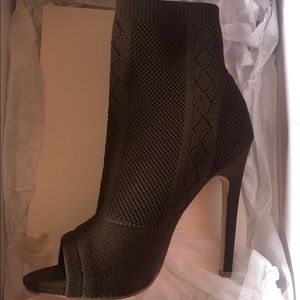 Olive Bootie Heels 6.5